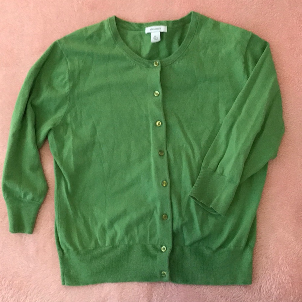 Green cardigan